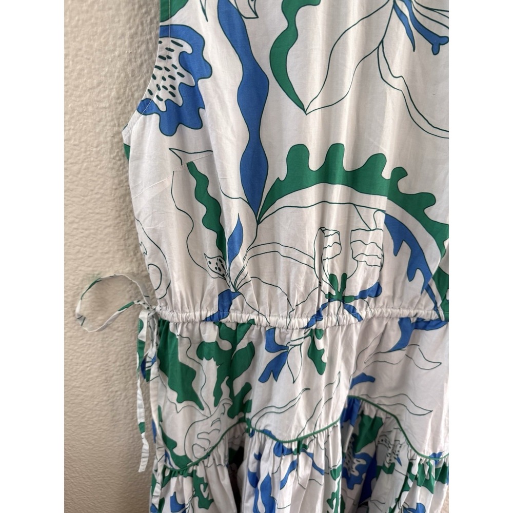 $348 OLIPHANT Sleeveless Piped Maxi Dress Orchid Green Tuckernuck CURRENT Sz S - Picture 5 of 10